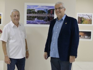 Reitor Marcus David e Diretor de Imagem Institucional, Márcio Guerra, ressaltaram a relevância da Universidade não apenas na formação acadêmica (Foto: Twin Alvarenga)
