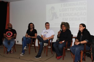 Da esquerda para a direita: Jodenir Souza, Luiz Rogério de Paula, Roney Polato, Ana Paula Santos e Fabiane Clara de Barros (Foto: Alice Coêlho)